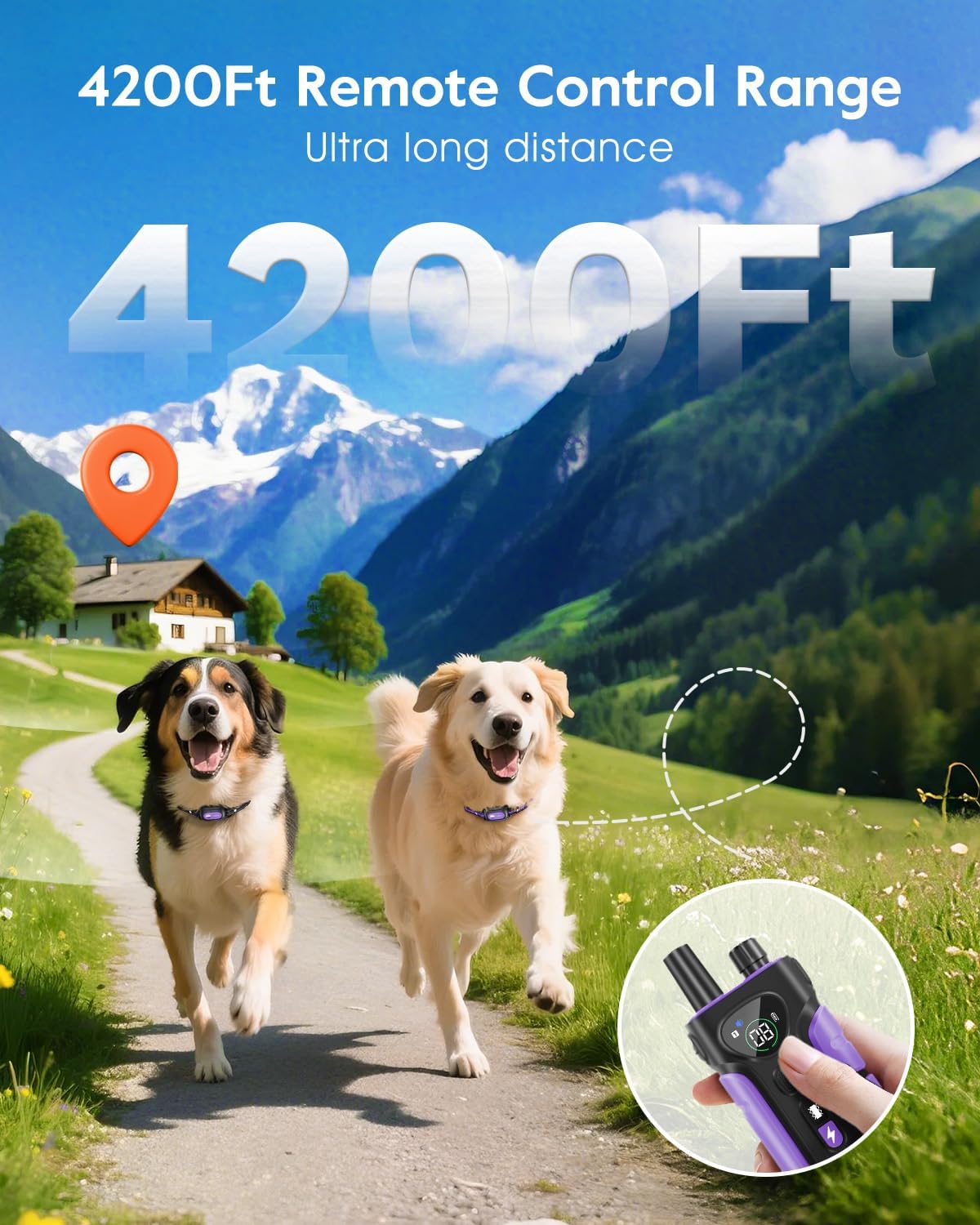 SLOPEHILL Collar de choque para perros, collar de entrenamiento par...
