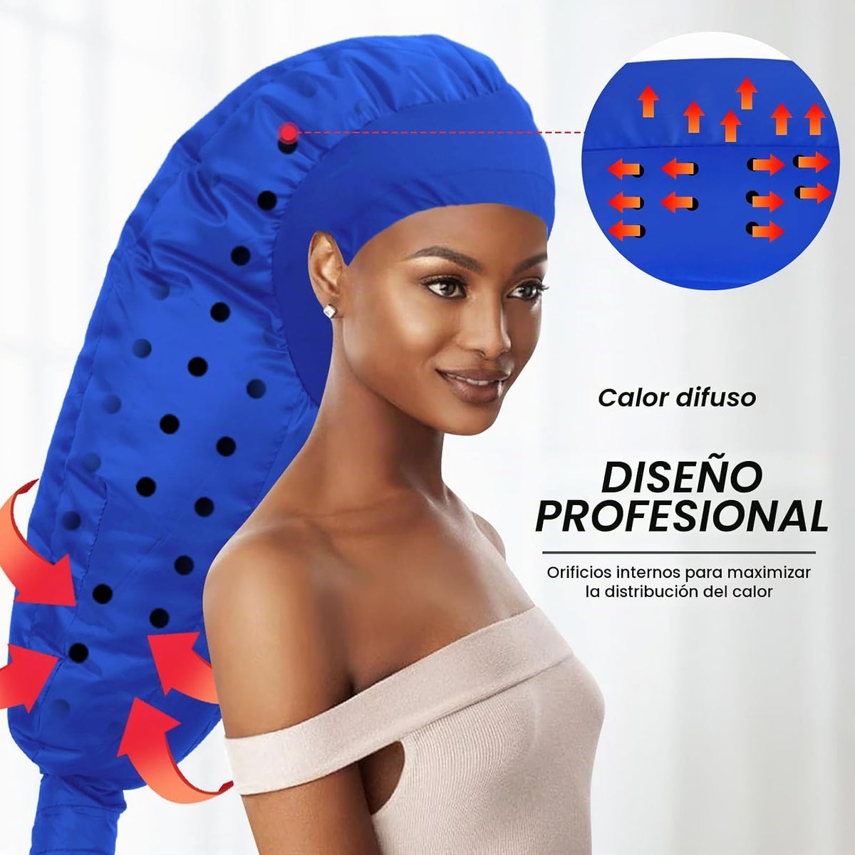 TEPENAR Accesorio de Gorro para Secador de Pelo: Secador con Capuch...
