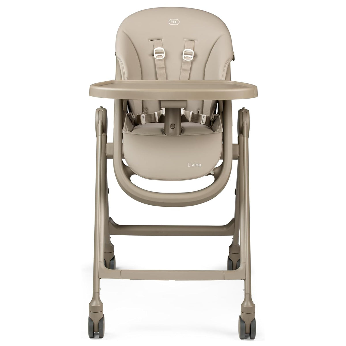 PEG Living, Grow with Baby Silla alta plegable, color arena espacia...