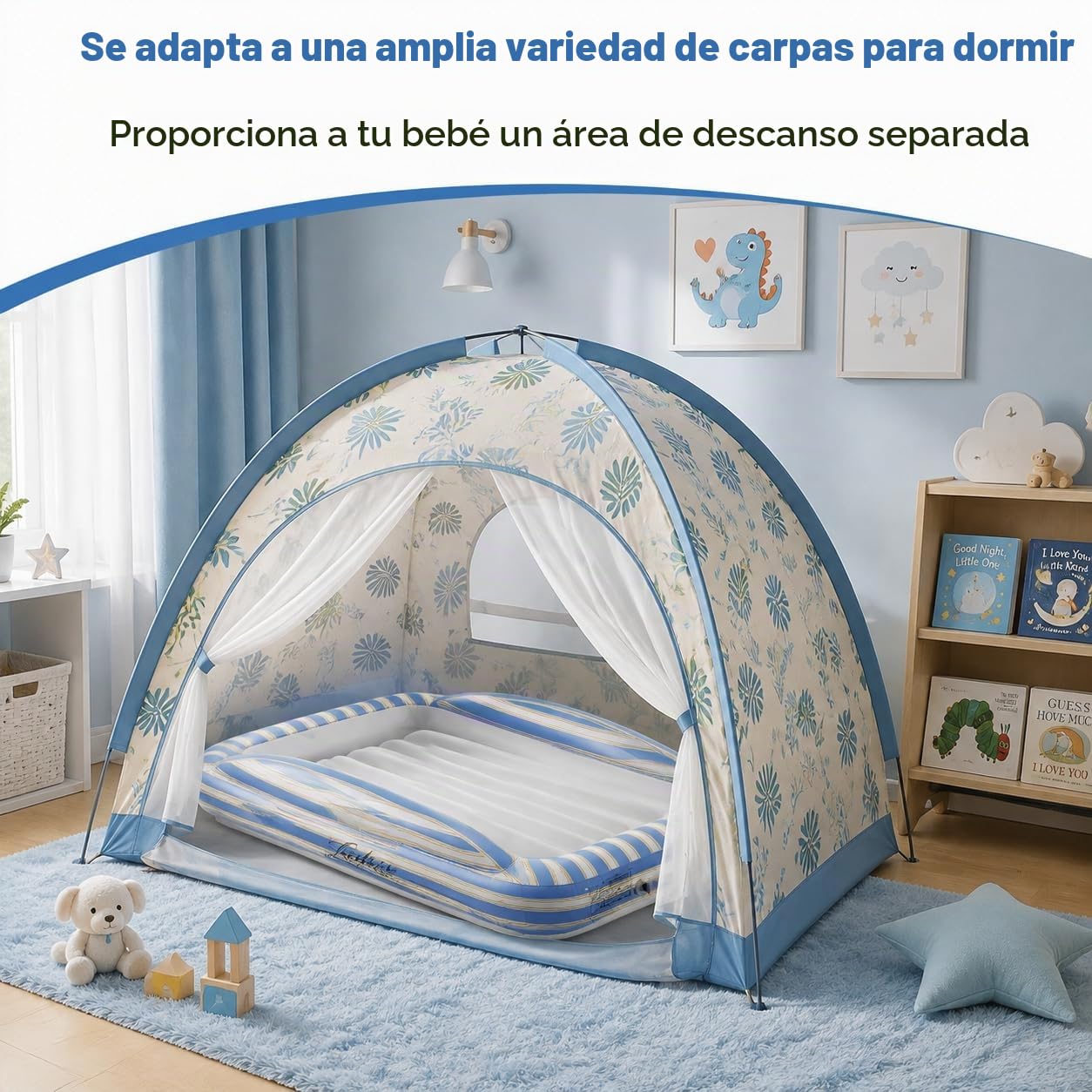 Luxchoice Cama de viaje inflable para niños pequeños, colchón recar...