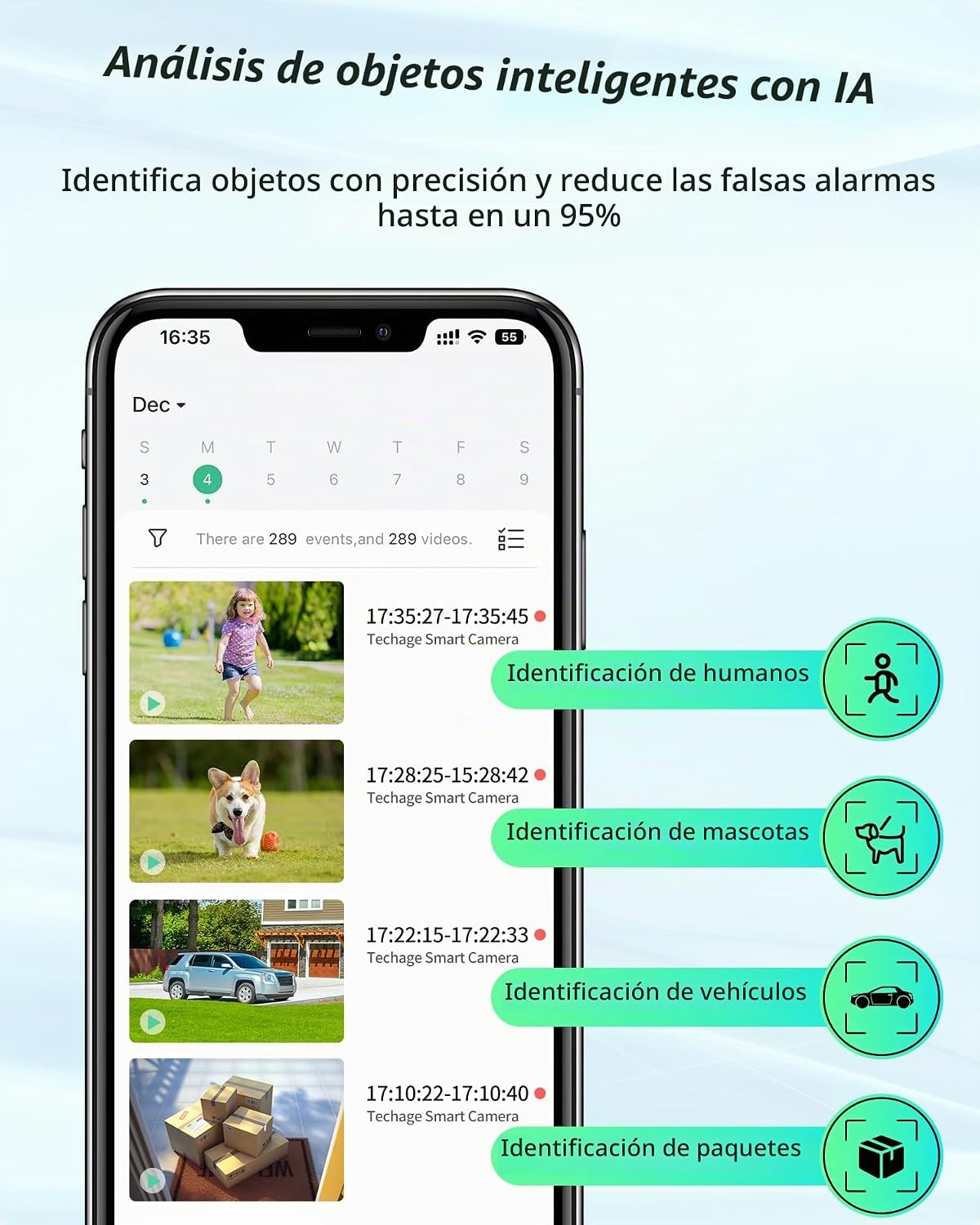 MaxiViz Cámara Solar Inalámbrica para Exteriores, Cámara de Segurid...