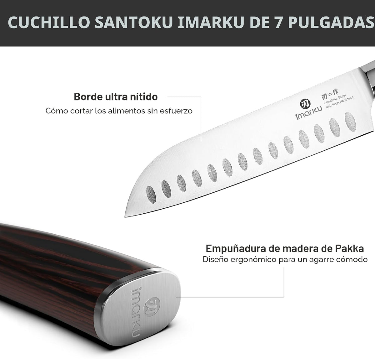 imarku Juego de cuchillos de 3 piezas, juego de cuchillos de chef j...