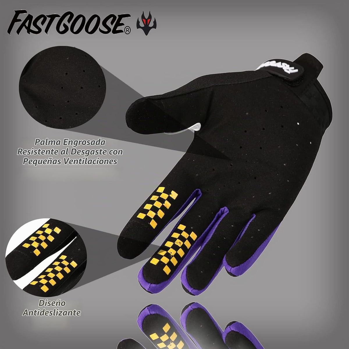 FASTGOOSE Guantes para Motocicleta y Moto de Tierra - Guantes para...
