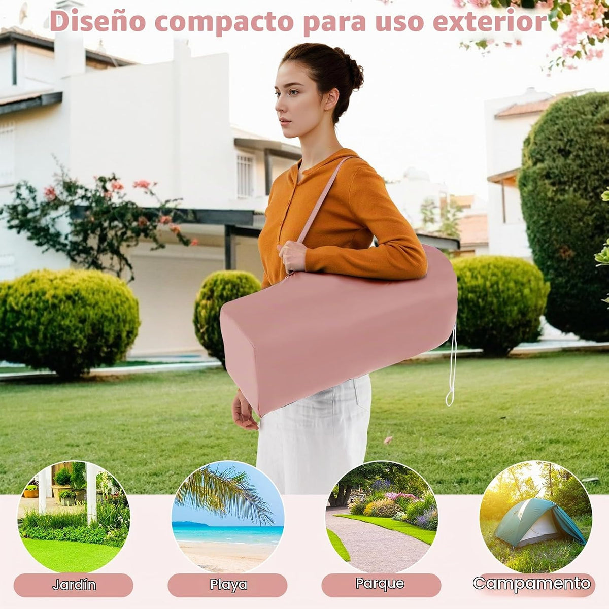 INFANS Silla alta para bebé, silla alta plegable portátil para bebé...