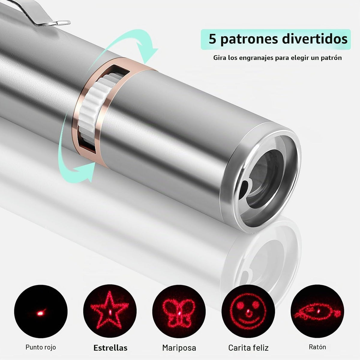 TBTeek Juguetes para gatos, con caja de metal, 2 piezas, recargable...