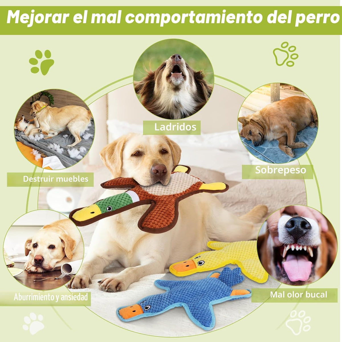 Eneston Juguetes para perros, paquete de 3 juguetes para cachorros...