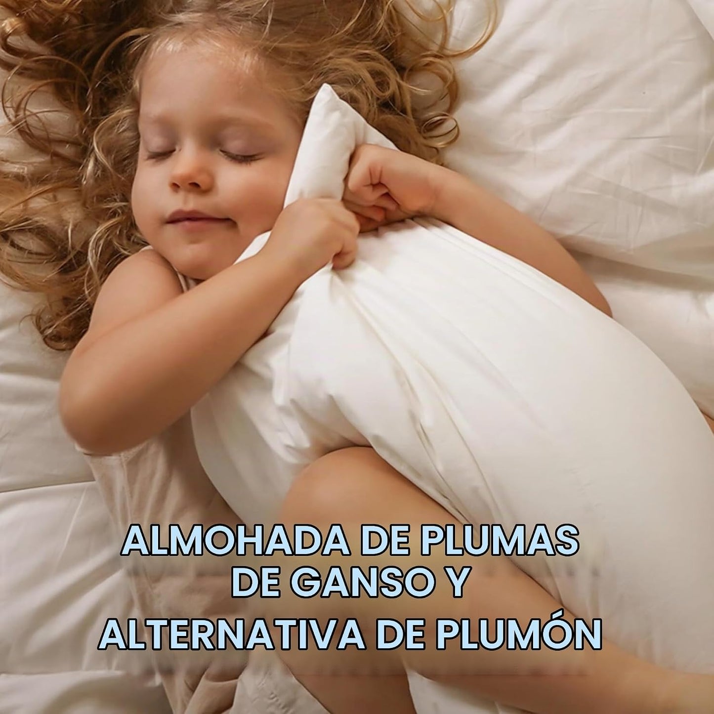 zibroges Juego de 2 almohadas de plumas tamaño queen para dormir |...