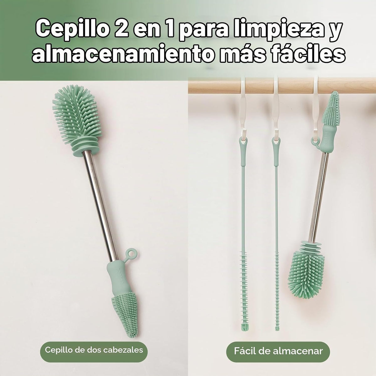 Kit de Cepillo de Limpieza de Silicona Haakaa - Cepillo Limpiador d...