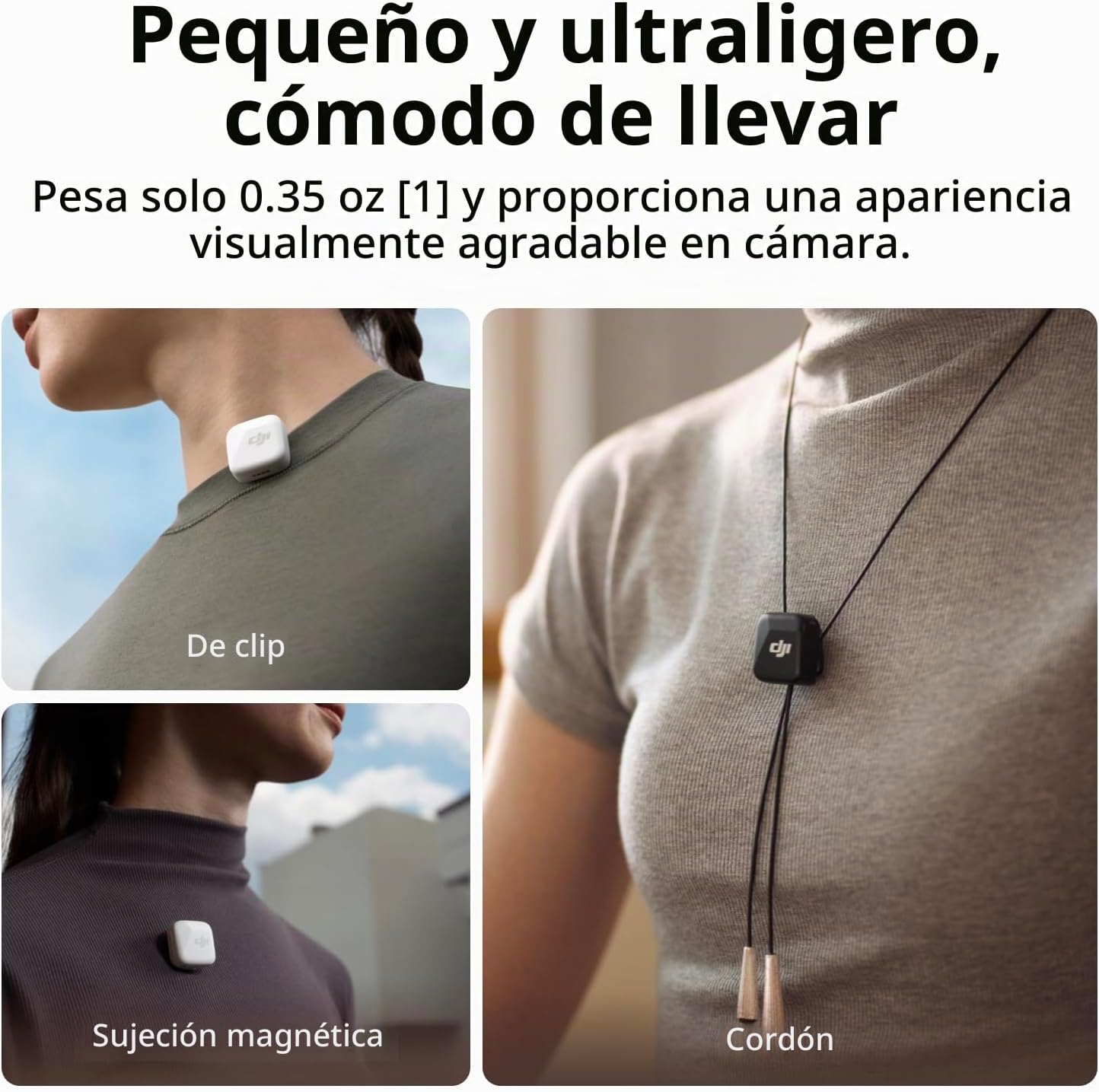 DJI Mic Mini (1 TX + 1 RX), audio ultraligero y rico en detalles |...