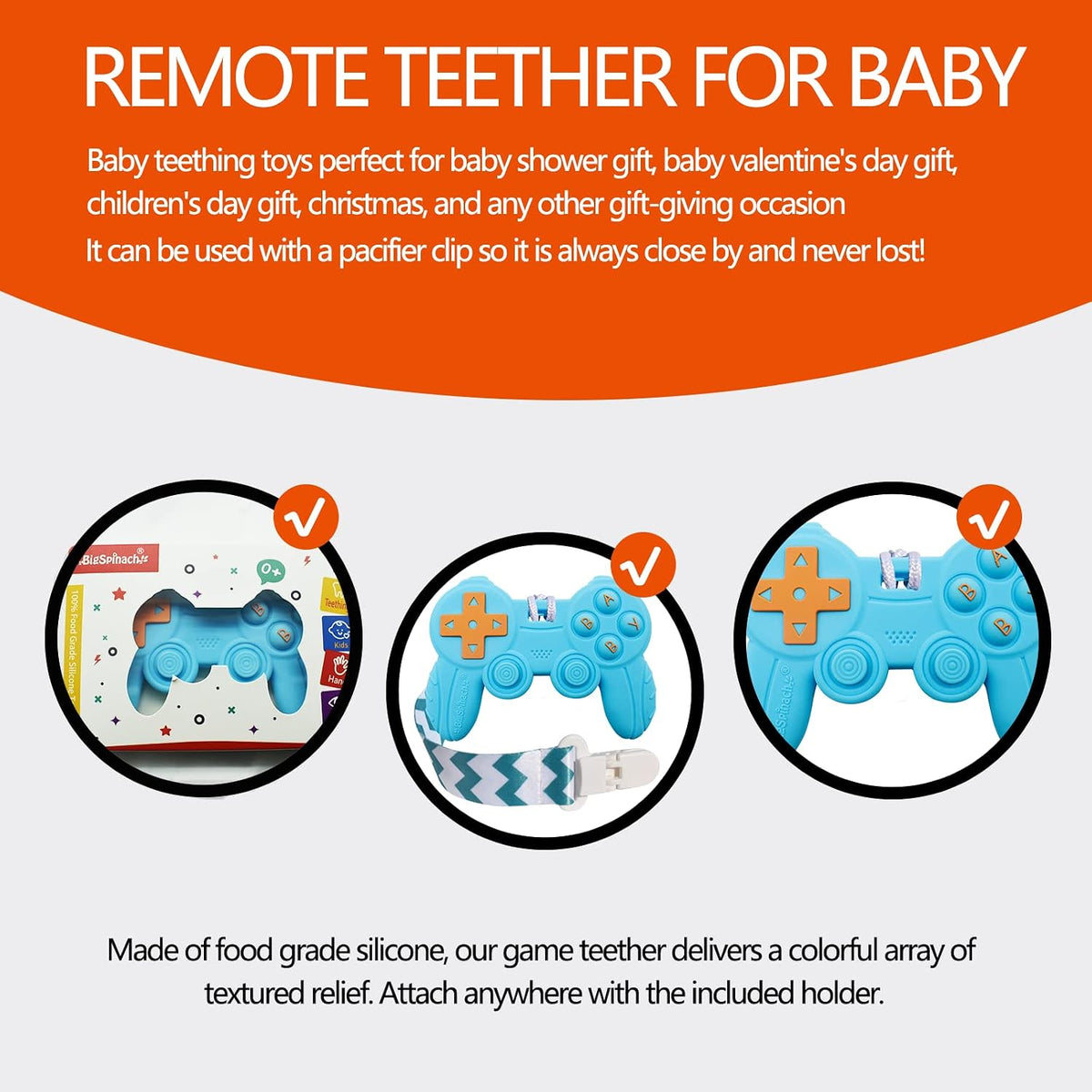 Juguetes de dentición con control remoto de juego para bebés de 0-6...