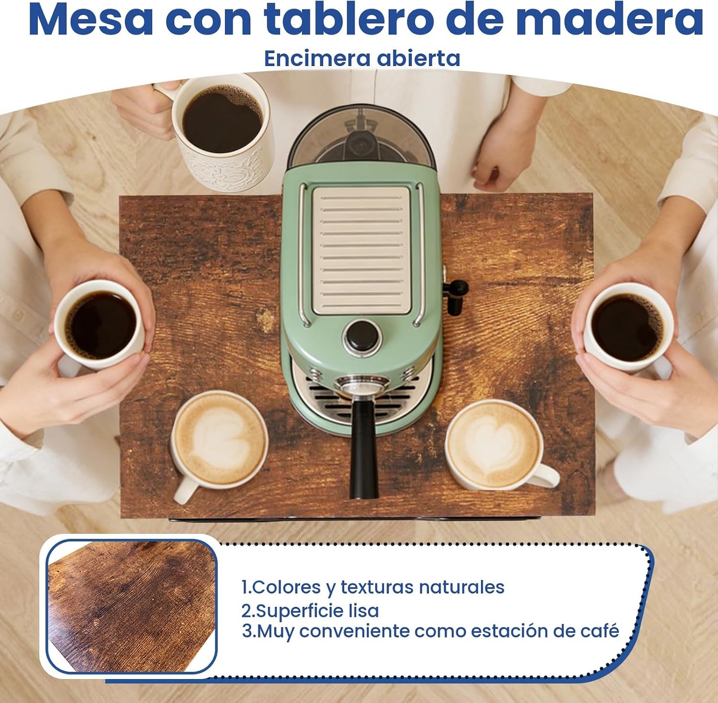 Goovilla Carrito de cocina con cajones, ruedas bloqueables con tapa...