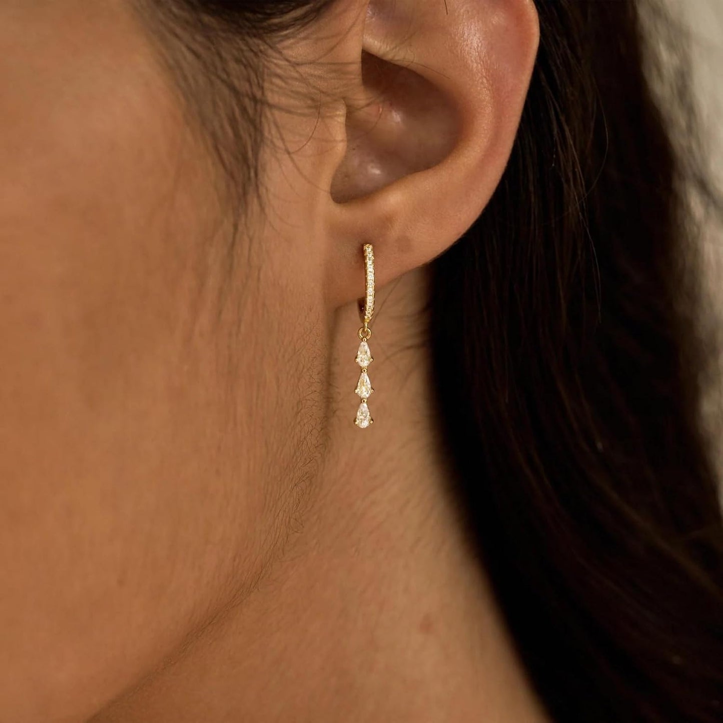 SELFROSE Aretes colgantes de oro para mujer, joyería de graduación,...