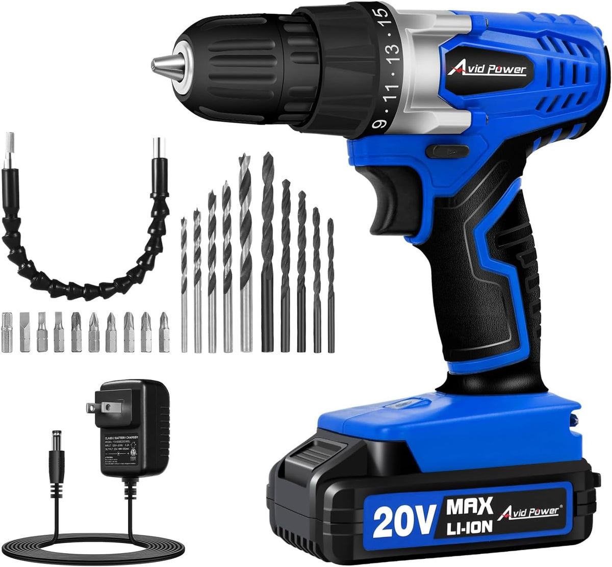 AVID POWER Juego de taladro eléctrico inalámbrico de 20 V Kit de |...