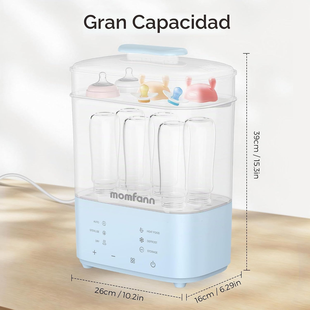 Esterilizador y secador de botellas, esterilizador eléctrico de vap...