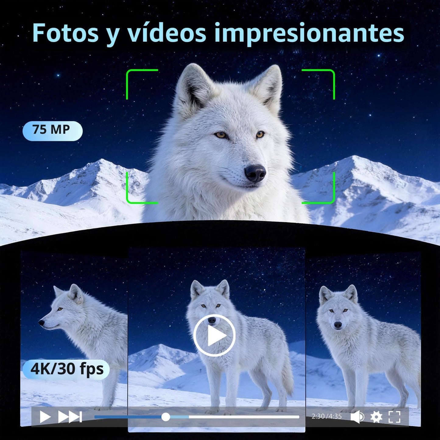 Lmzour Cámara de vlogging 4K con lente giratoria de 330° y seguimie...