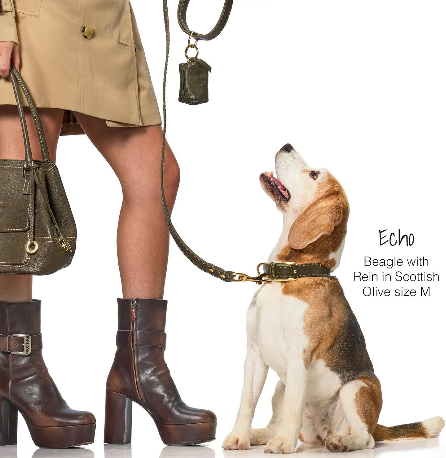 Pet Passion Rein - The Saddle Stitch - Collar de cuero vegano ajust...