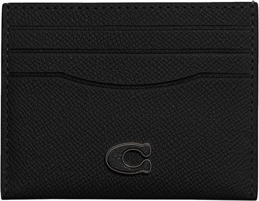 Coach Funda de tarjeta para hombre, color negro, talla única