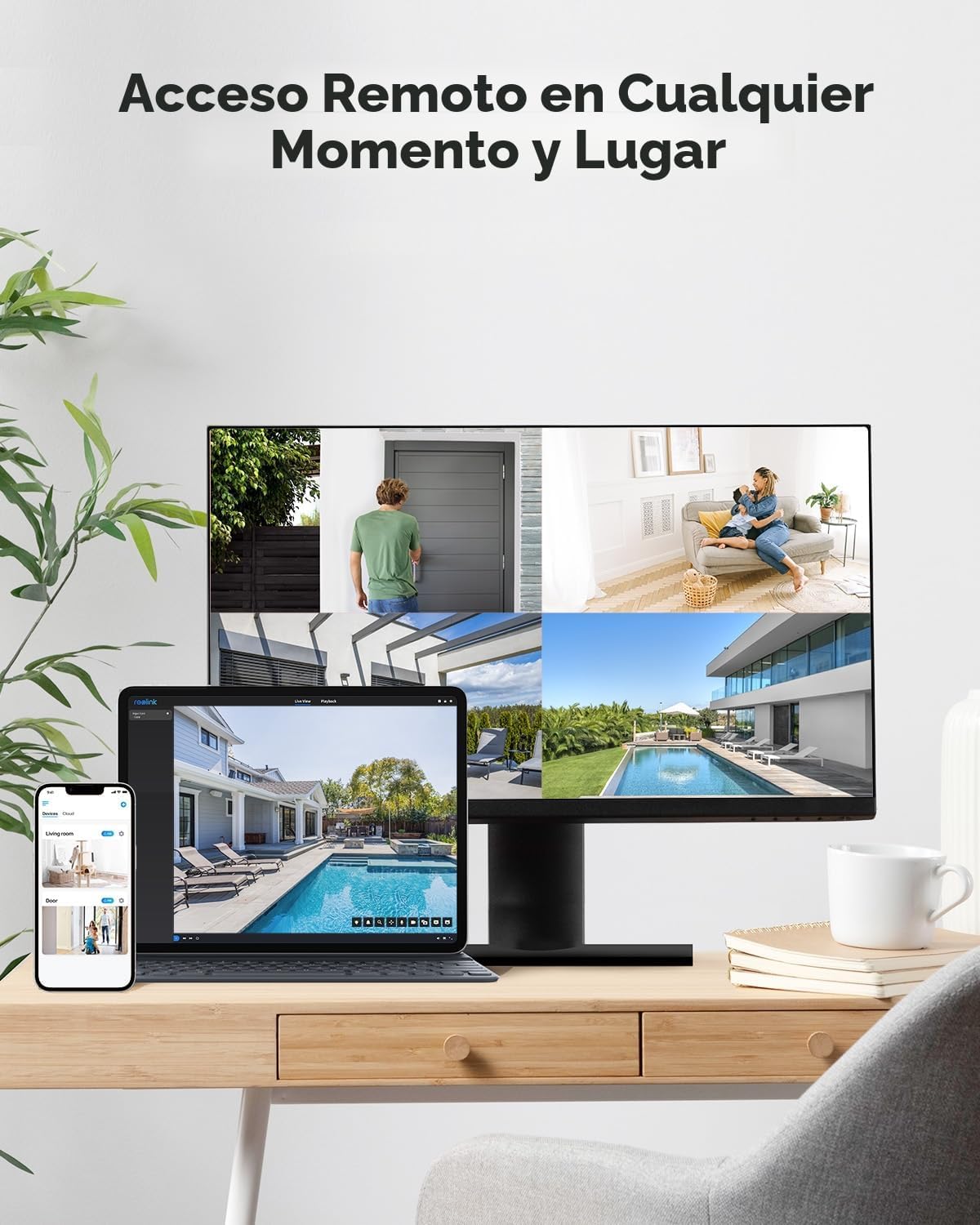 REOLINK Sistema de Cámara de Seguridad con Cable 4K para Exteriores...