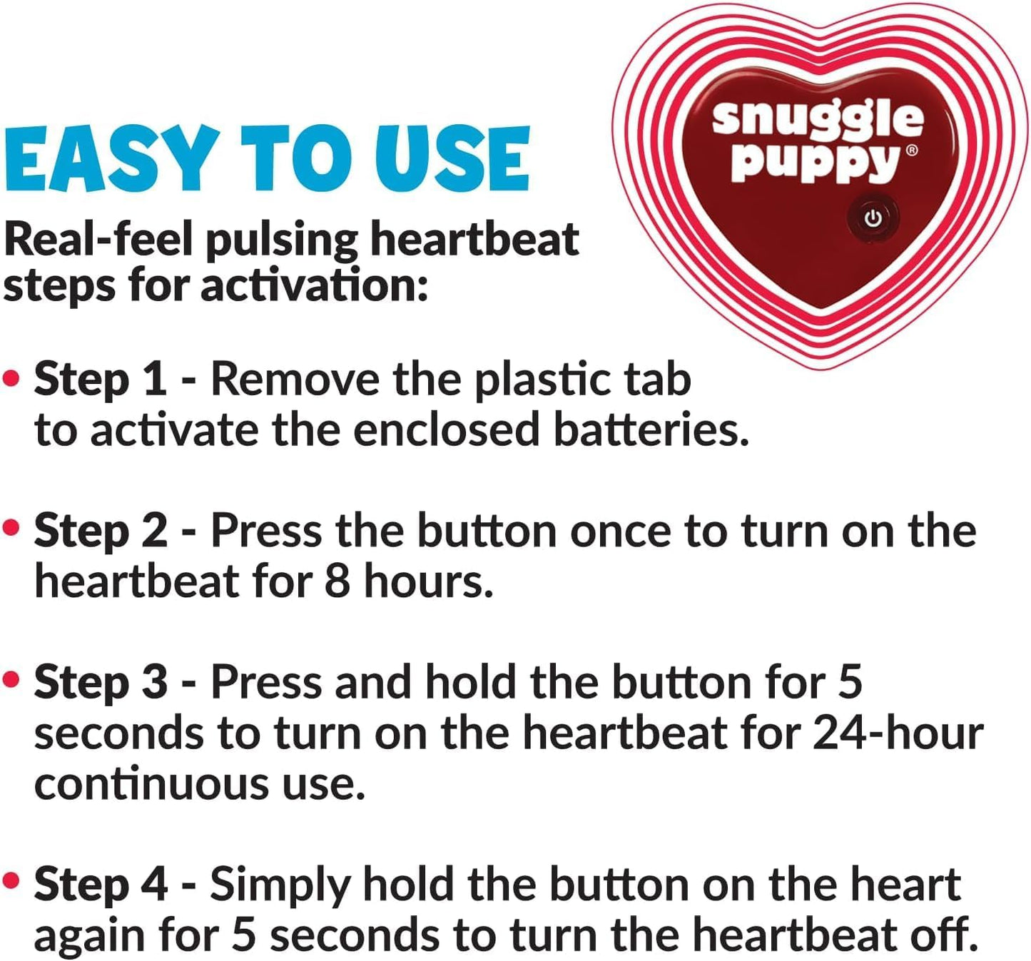 Snuggle Puppy Original Toys - Cachorro latido del corazón para perr...