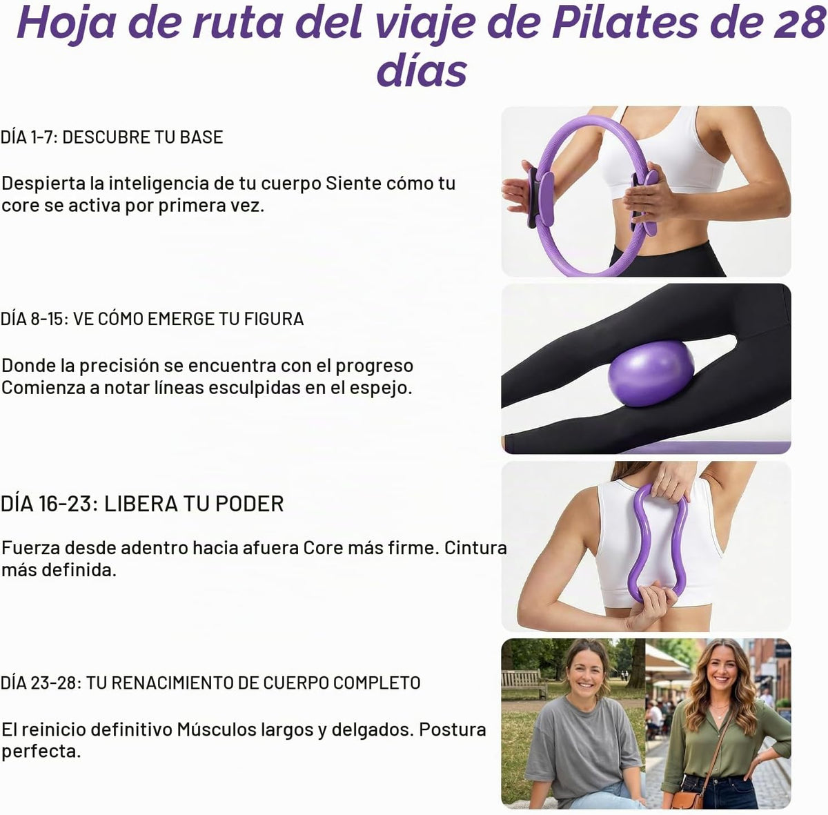ElaraFit Home Juego de anillo y pelota de pilates para mujeres con...