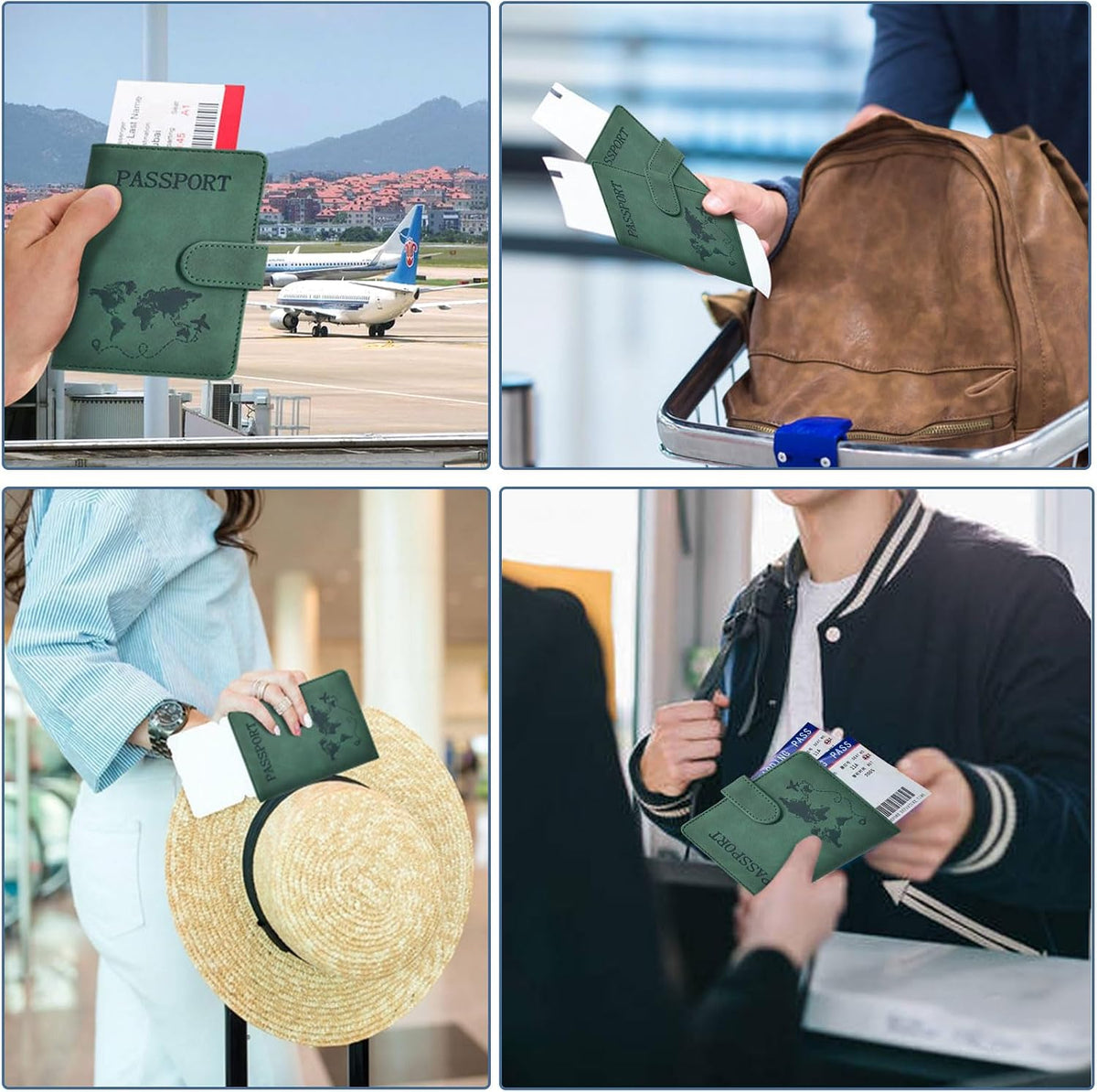 Soporte para pasaporte, funda para pasaporte con ranura para tarjet...