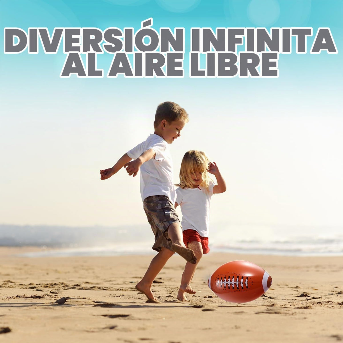 Bedwina Balones de fútbol inflables de 16 pulgadas para decoracione...