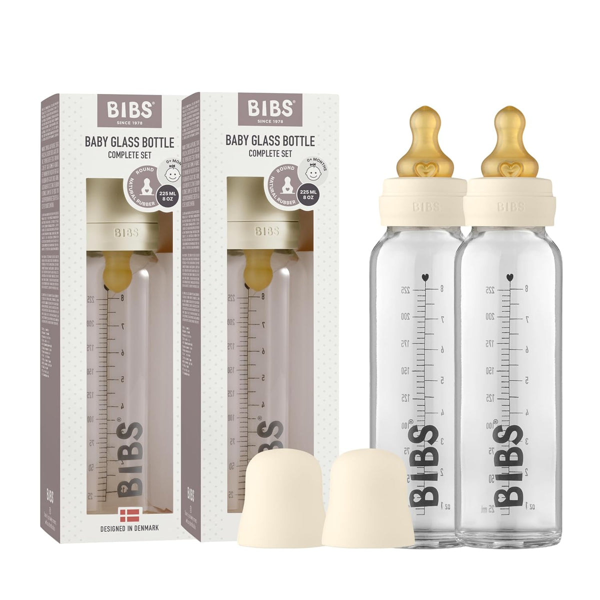 BIBS - Juego completo de biberones de vidrio, 7.61 onzas, paquete d...