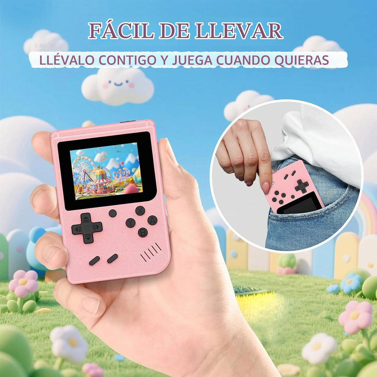 Mini consola de juegos portátil con pantalla IPS de 3.0 pulgadas, c...