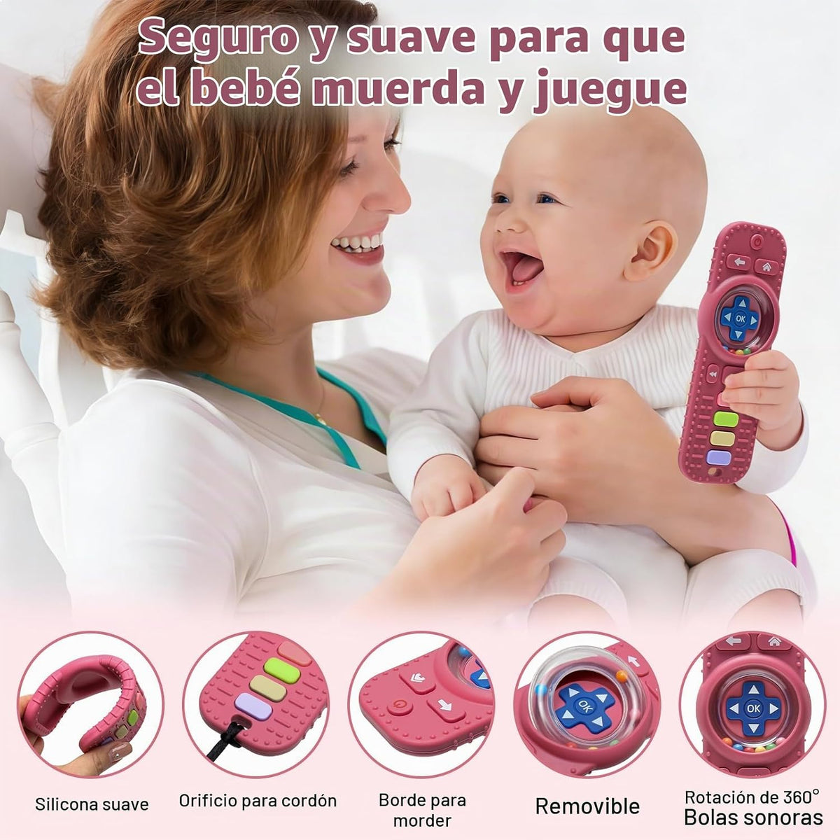 Suhunide Baby Rattles - Juguetes de dentición para bebés de 3 a 6 m...