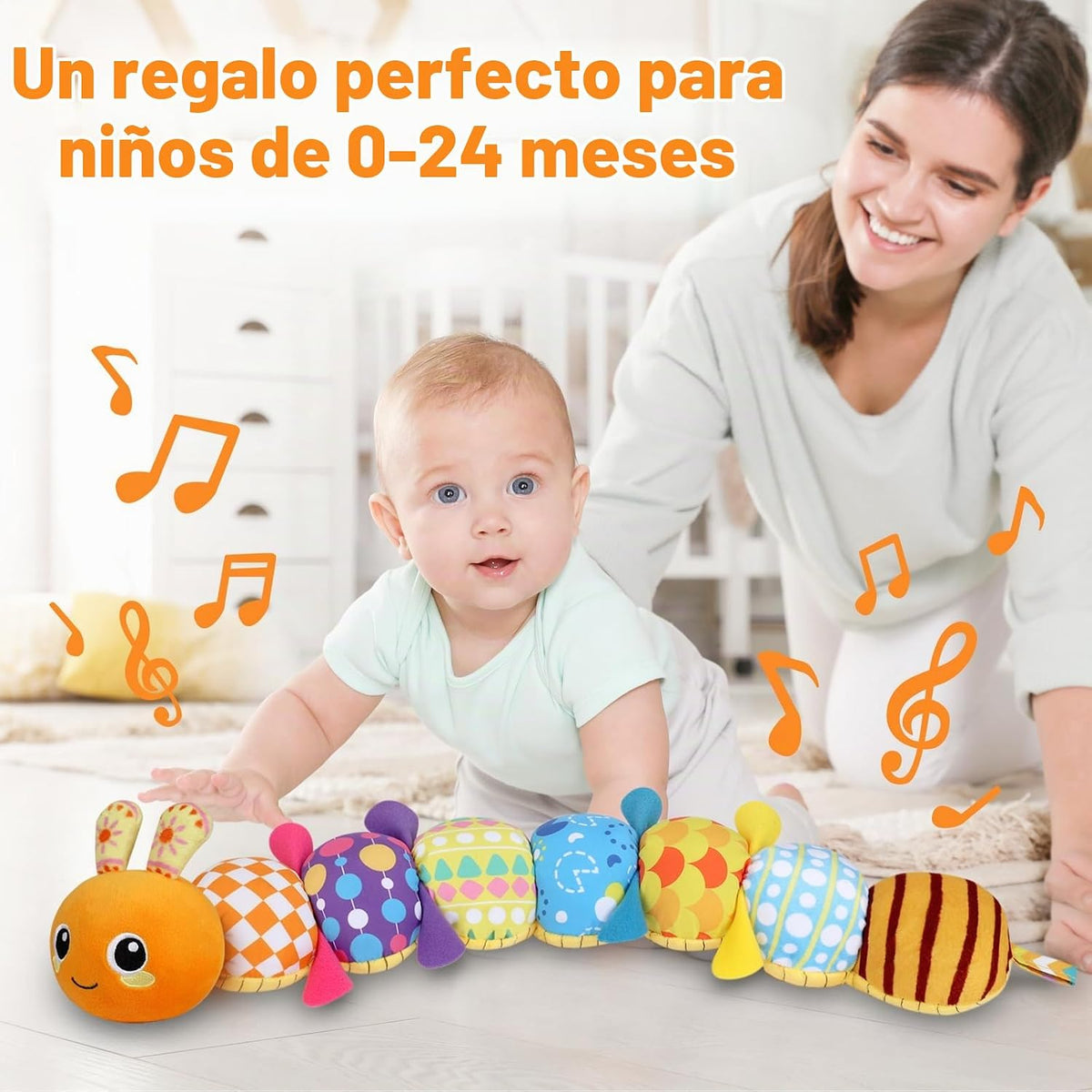 Juguetes sensoriales de oruga para bebés de 0 a 6 a 12 meses | Jugu...
