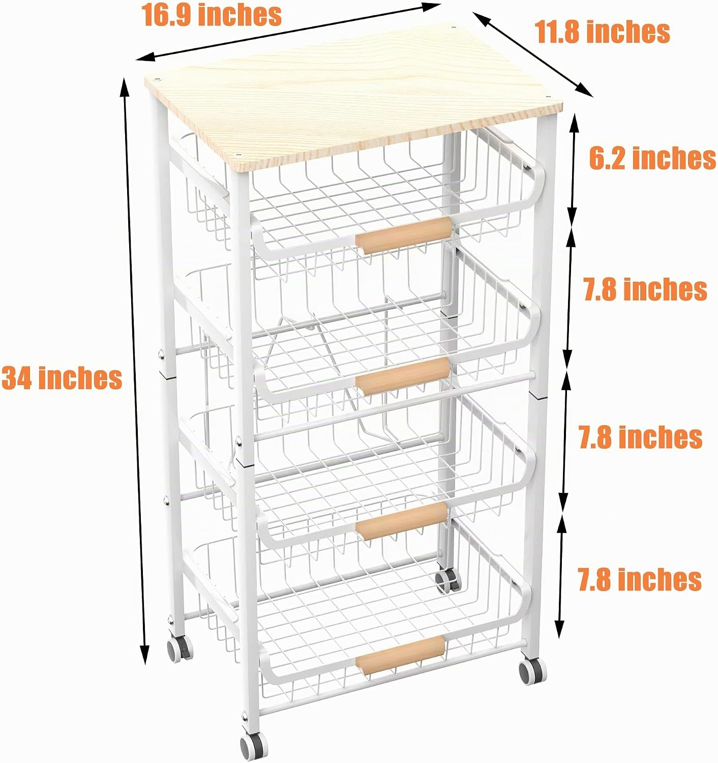 NiuYichee Cesta de frutas de 5 capas para cocina, organizador de al...