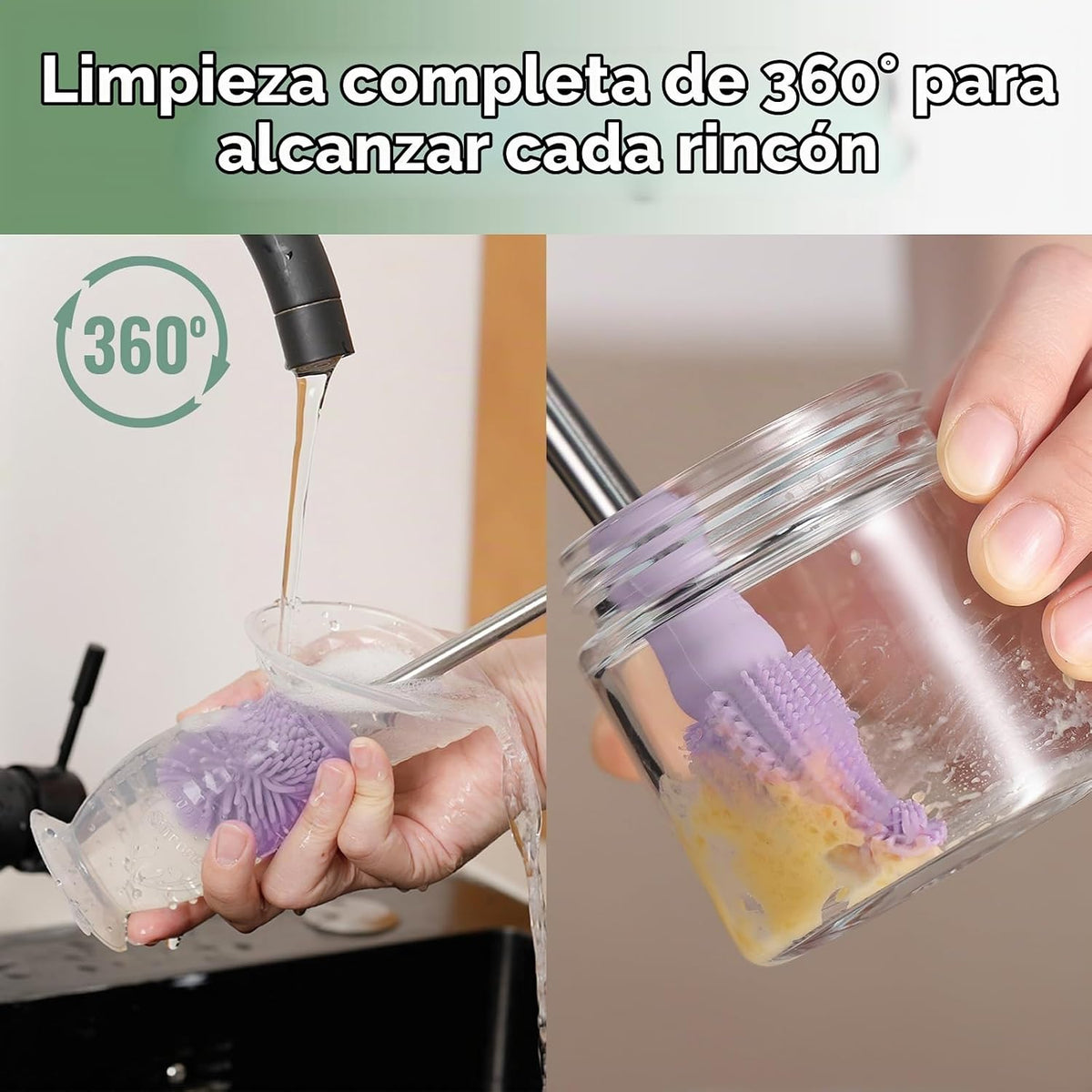 haakaa Cepillo de Limpieza Cepillo de Silicona para Biberones de Do...
