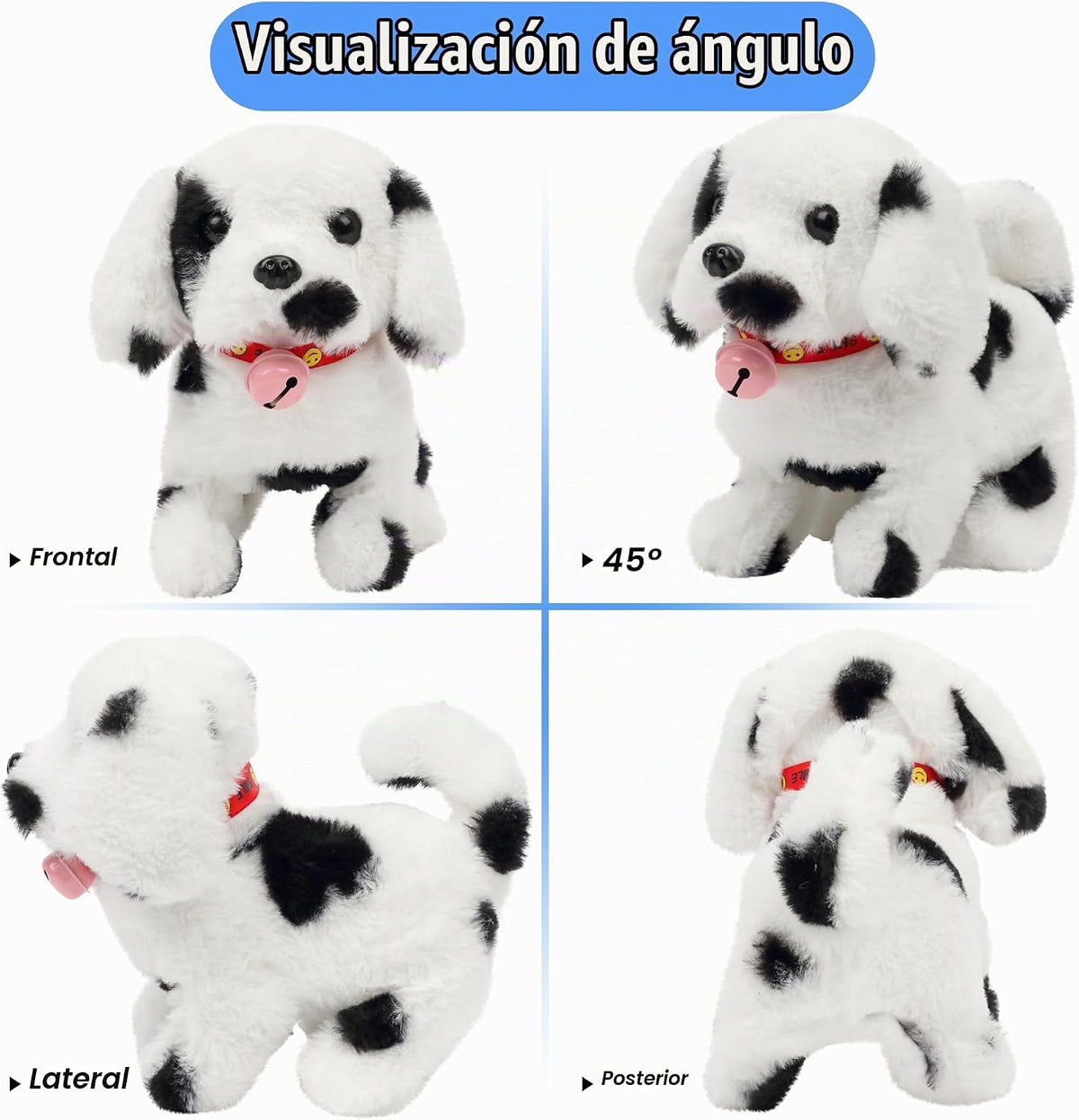 Hopearl Walking Point Dog Juguete Electrónico Interactivo de Peluch...