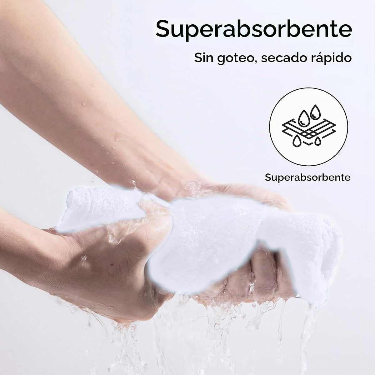 TENSTARS Paquete de 5 toallas envolventes de microfibra gruesa para...