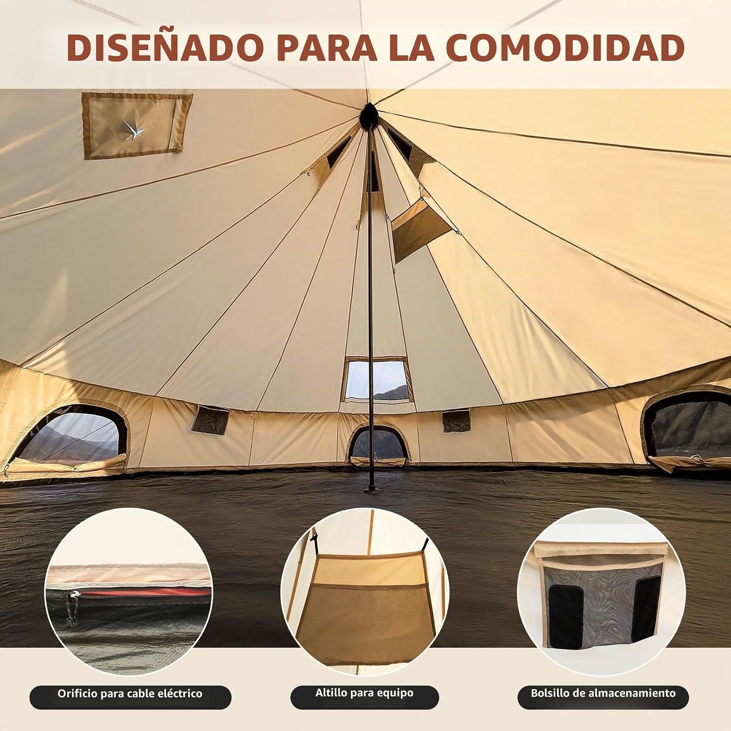 Oxford Bell - Tienda de campaña para yurtas con gato de estufa, yur...