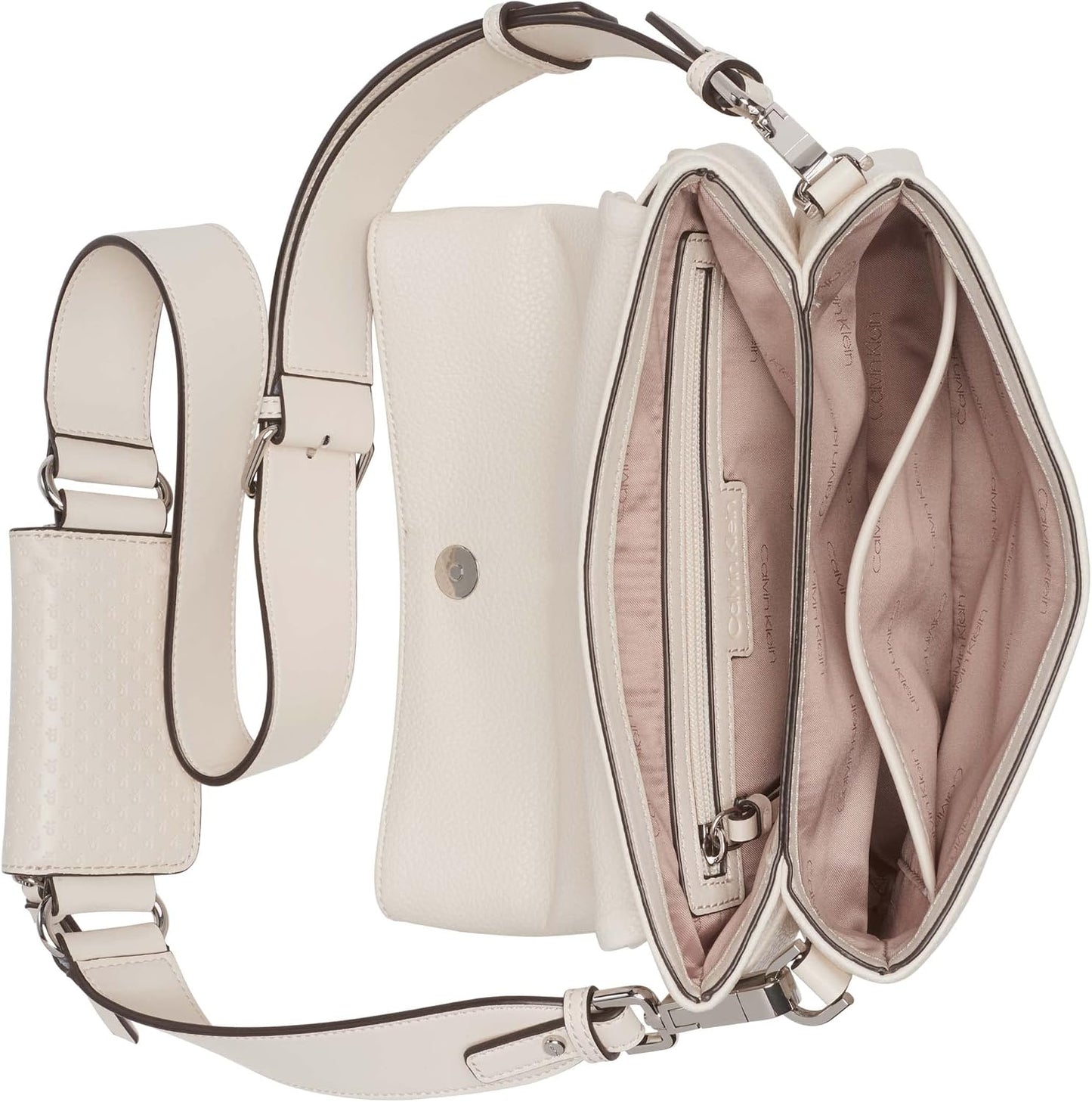 Calvin Klein Chrome Organizational - Bandolera con solapa 2 en 1 pa...