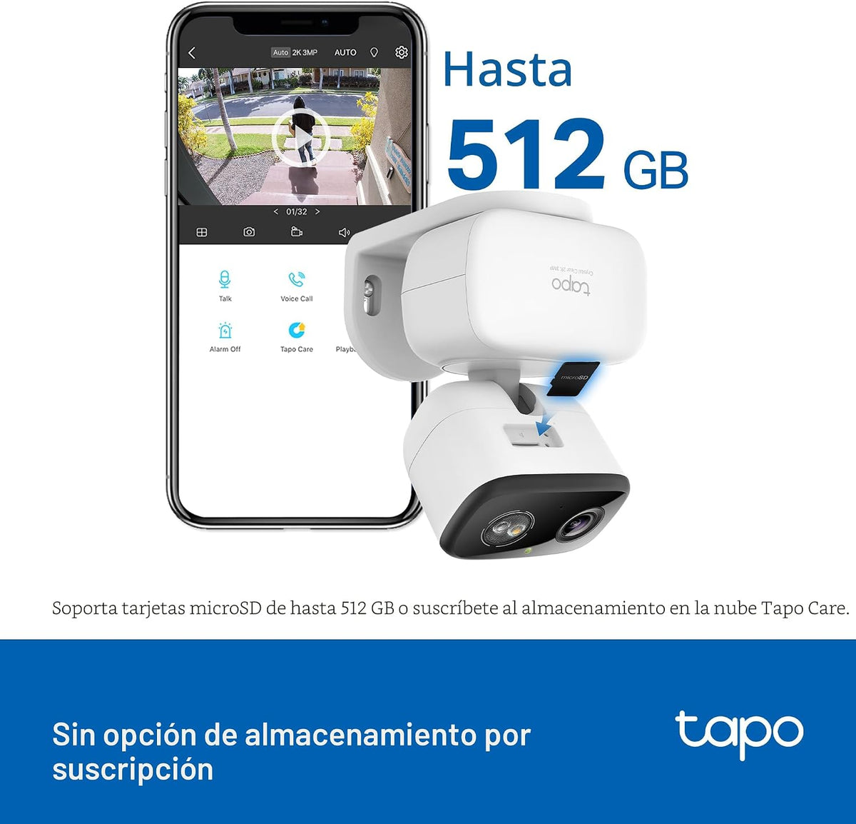 Tapo - Cámara de seguridad 2K de 3 MP con inclinación para interior...