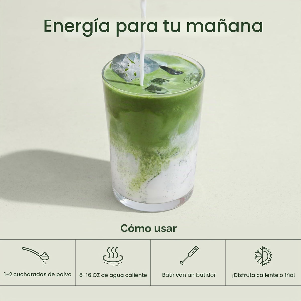 Polvo de Latte de Matcha Beauty de Kroma 7.18 Oz, 204g, 24 Porcione...