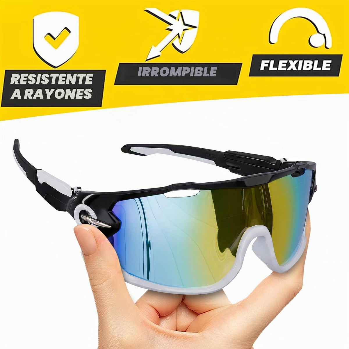 Luxbon - 2 lentes de correr para hombres y mujeres, resistentes a l...