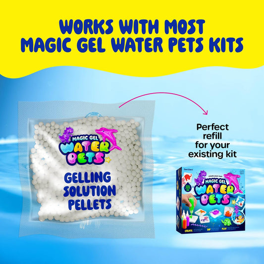 Recambio de solución para mascotas de gel mágico, paquete de 3, kit...