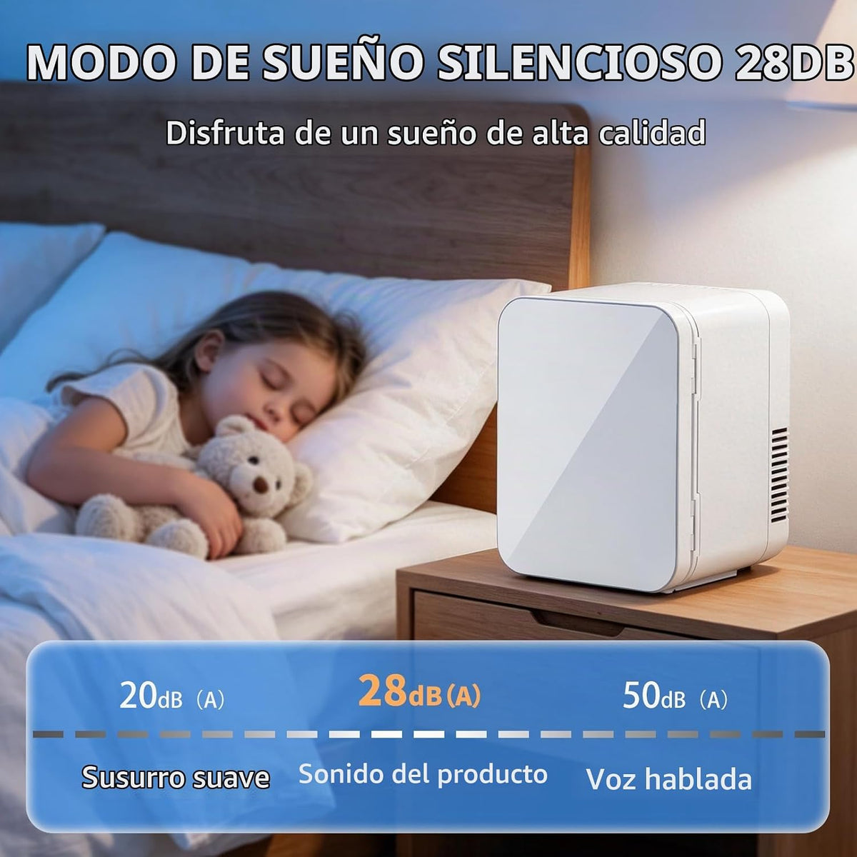 ENANCAX Mini refrigerador para dormitorio, portátil de 4 litros\/6...