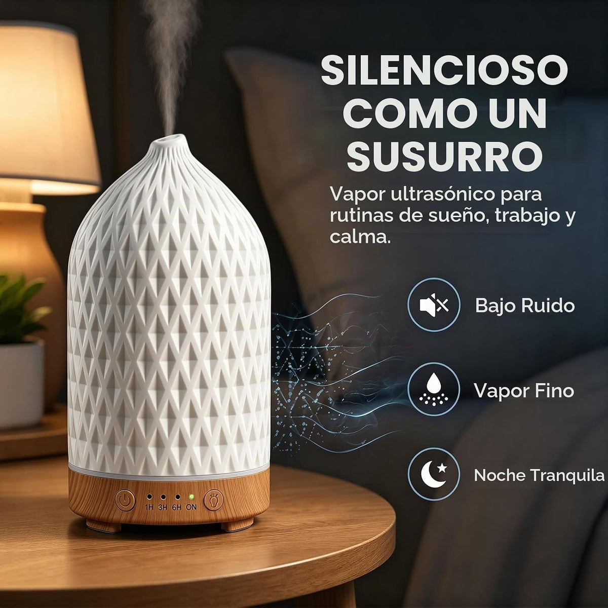 Gooamp Difusor de aceite esencial de cerámica 200ML para el hogar,...