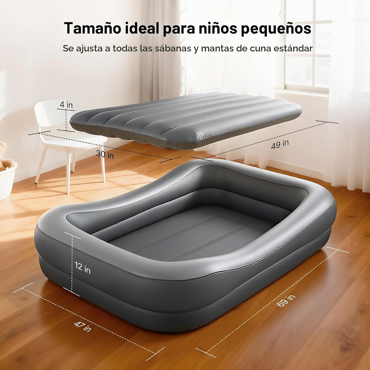 OGERY Cama inflable de viaje para niños pequeños con tienda de camp...