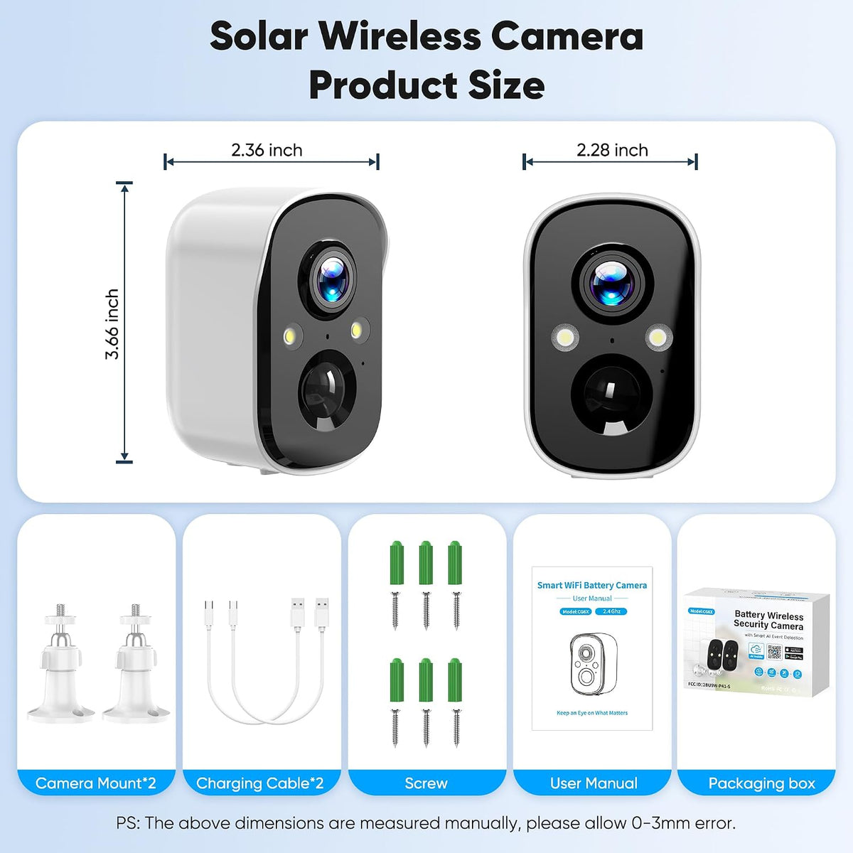 Nikoglly Paquete de 4 cámaras de seguridad inalámbricas Smart Guard...