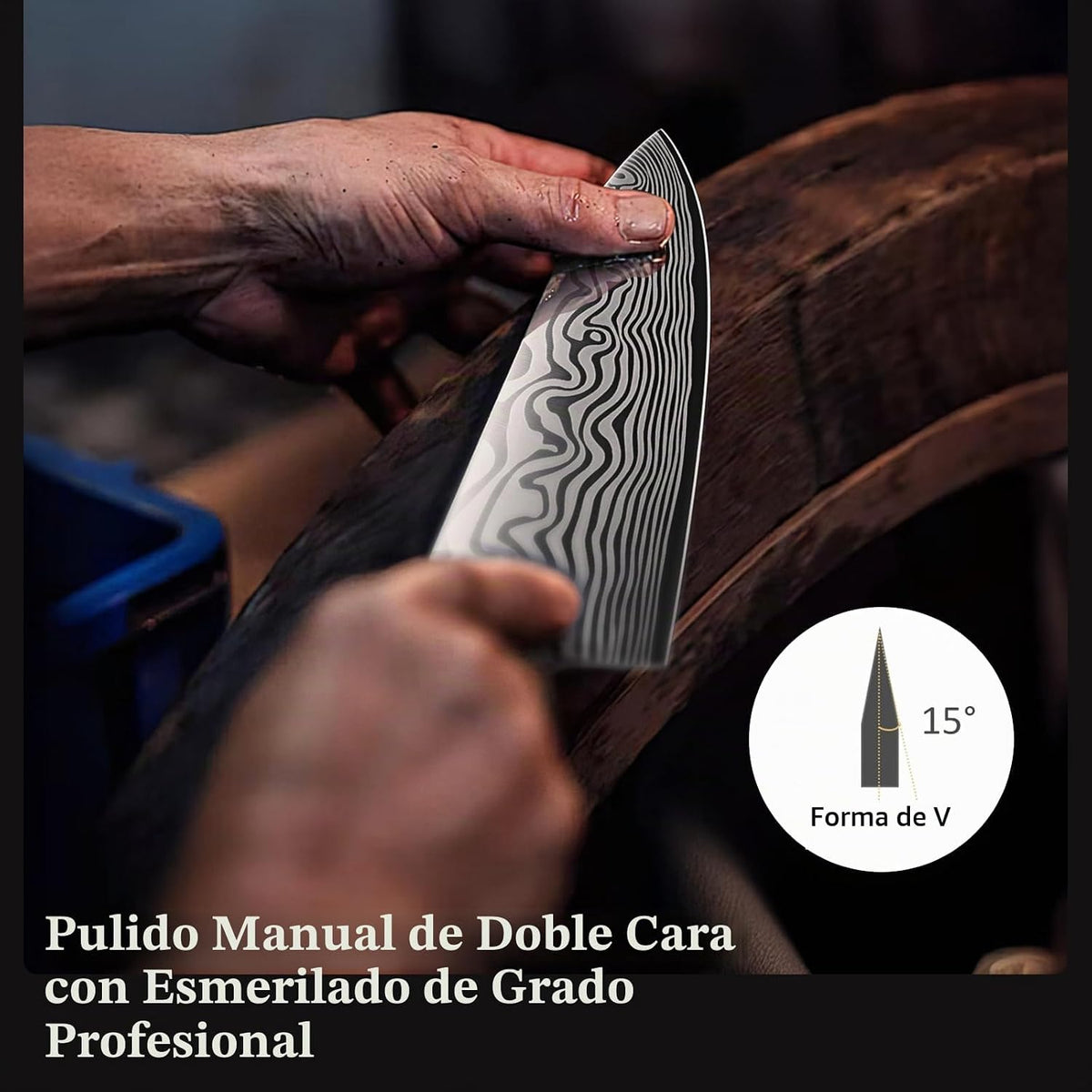 HOSHANHO Juego de cuchillos de 3 piezas, juego de cuchillos de coci...