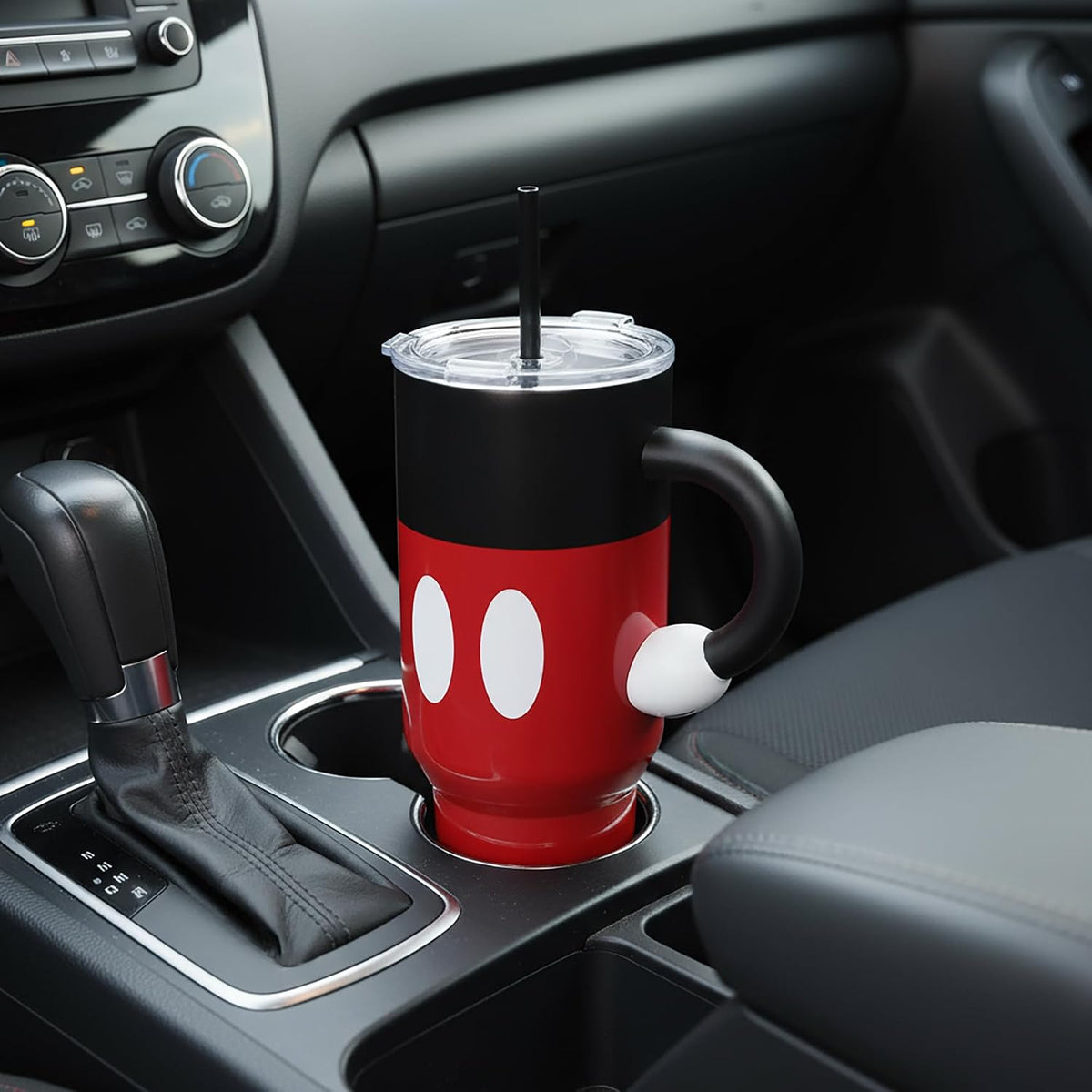 Disney Mickey Mouse - Vaso de acero inoxidable de 40 onzas con mang...