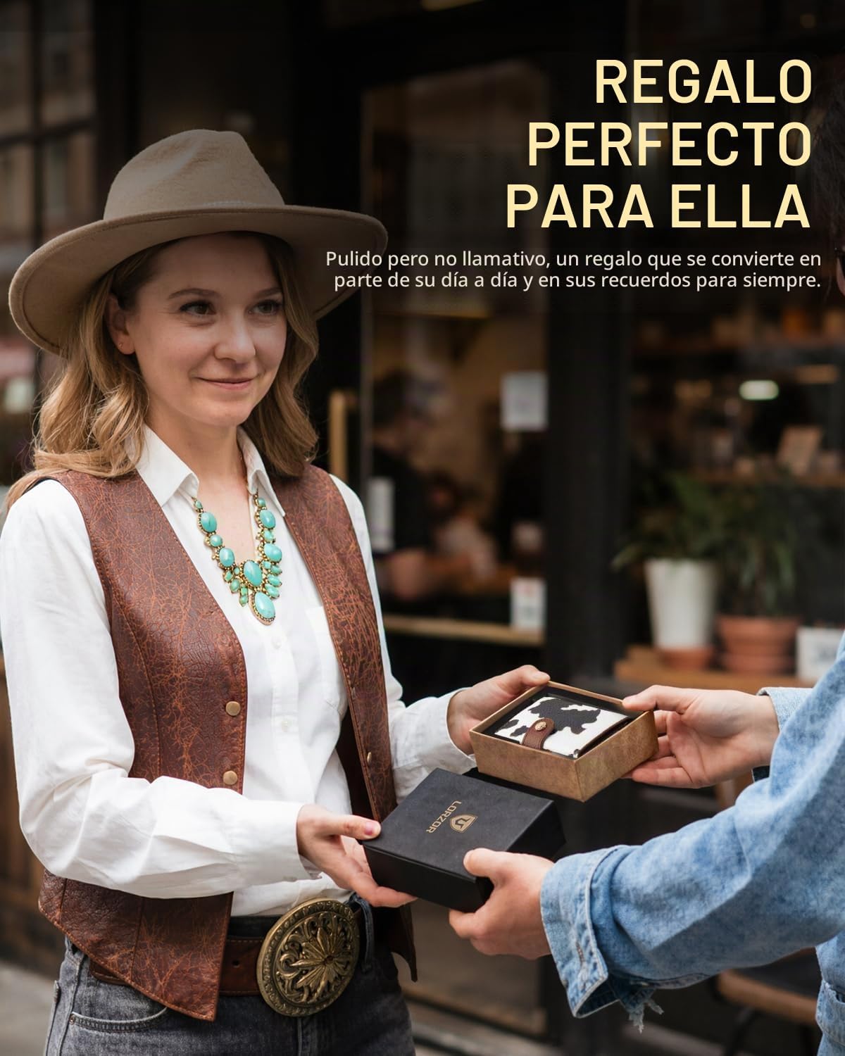 LORZOR Cartera de mujer con bloqueo RFID para mujer, tamaño pequeño...
