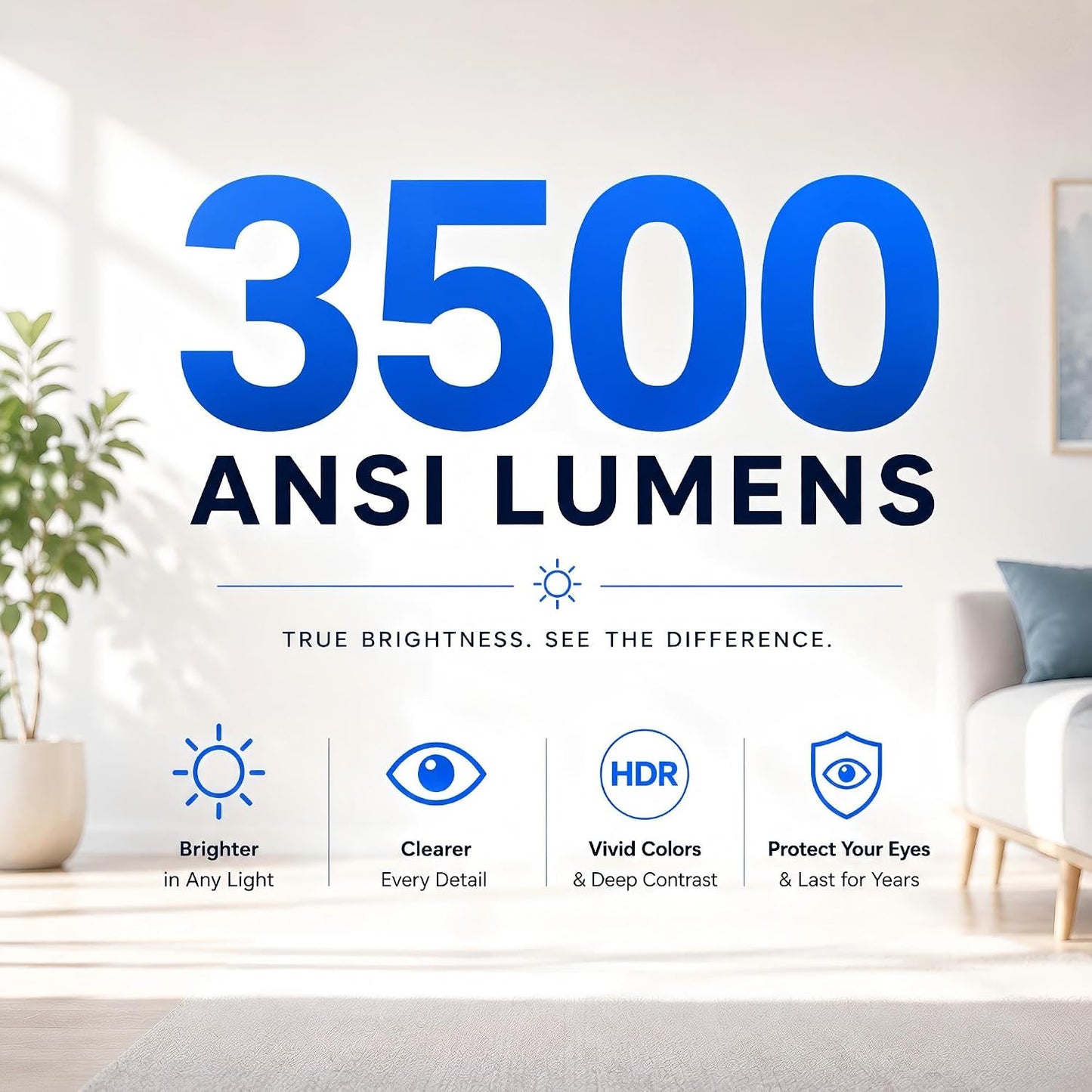 [Ahora con Netflix y 3500ANSI] Proyector inteligente 4K con WiFi y...