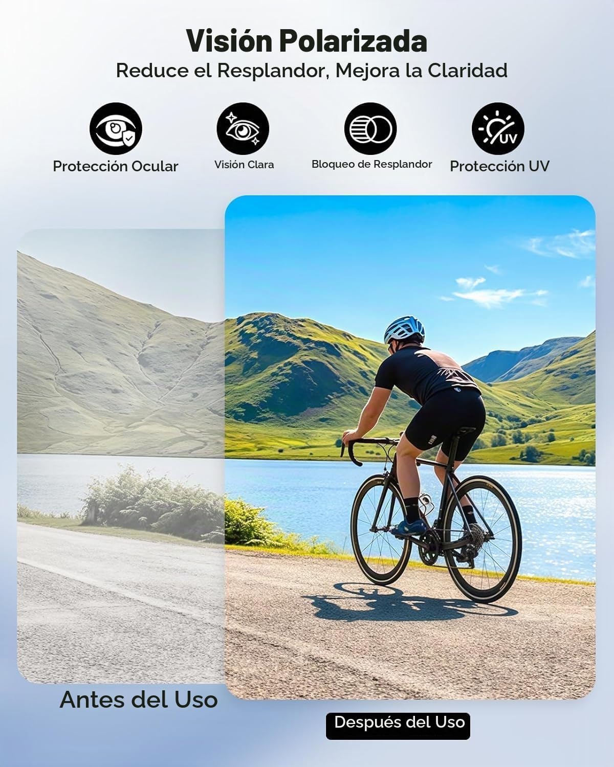 MoKo Gafas de sol polarizadas para correr para hombres y mujeres, u...
