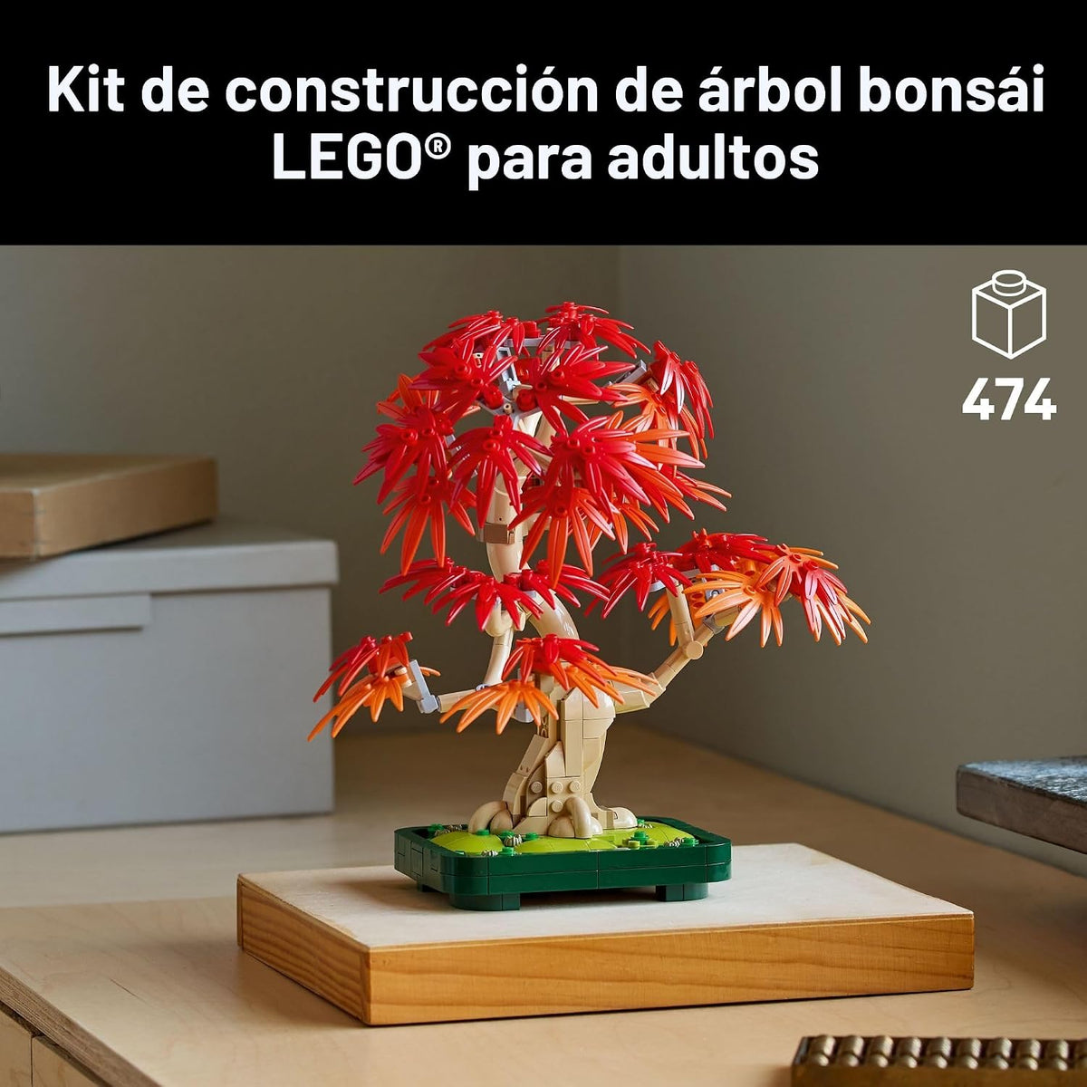 LEGO Botanicals 10348 - Kit de construcción de árbol bonsái de arce...